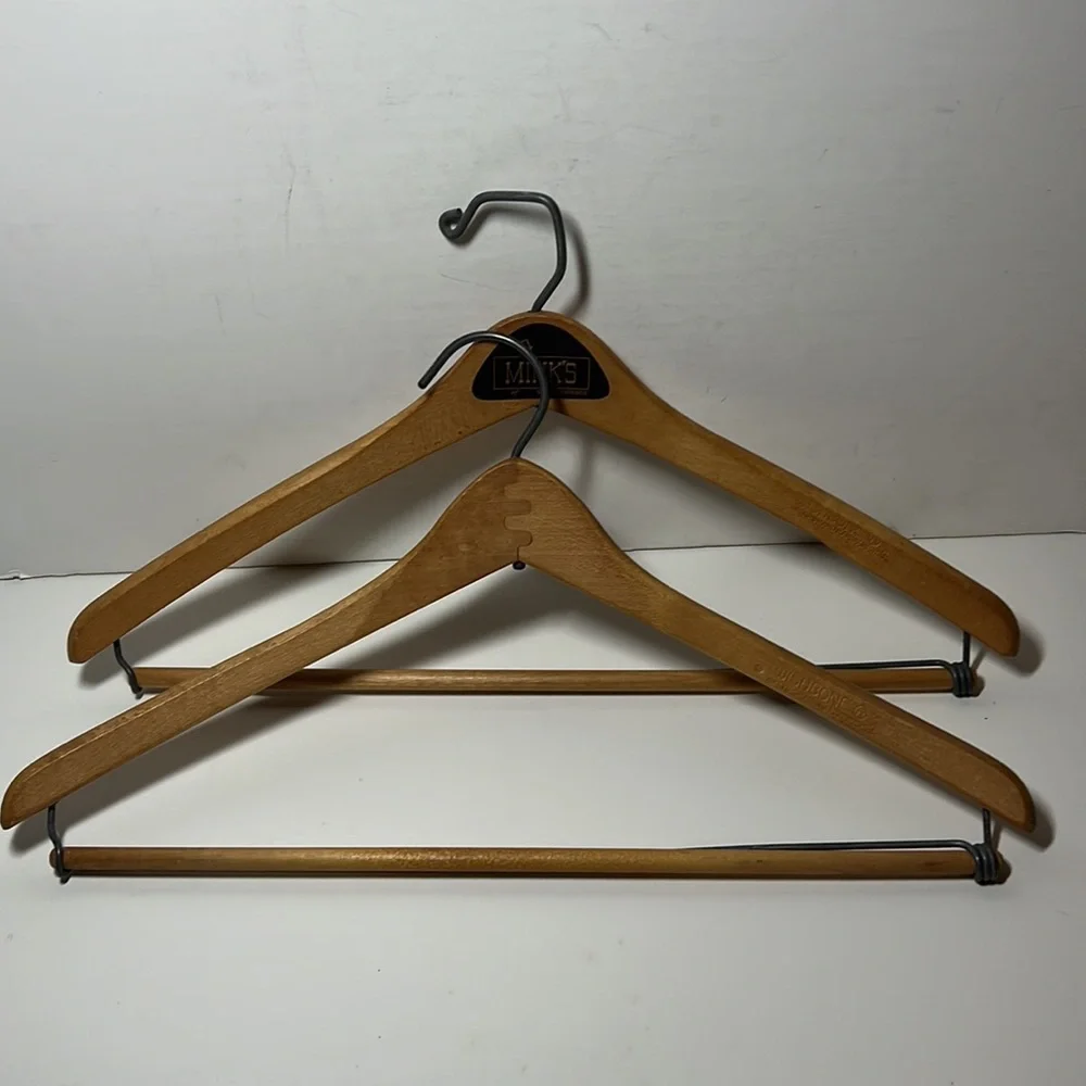Vintage suit wood hangers